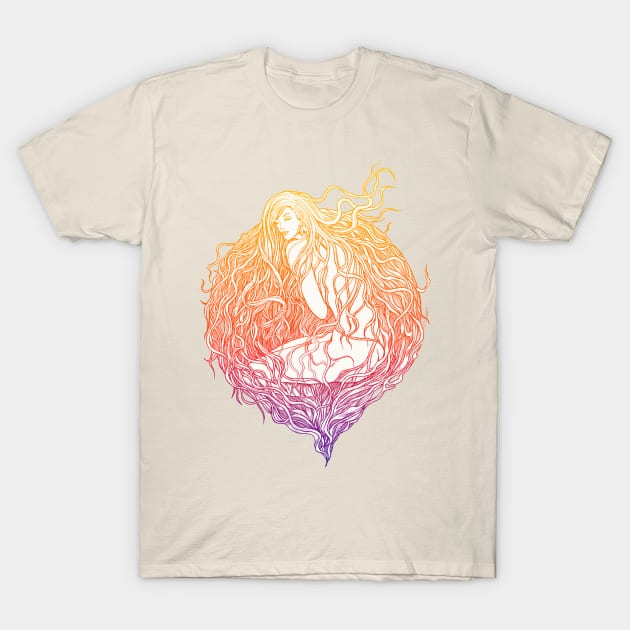 Lonely Rapunzel T-Shirt by ElzeroStudio